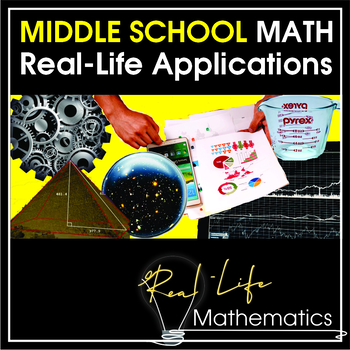 Preview of Summer fun Bundle! 29 Real-Life Applications for Middle School Mathematics