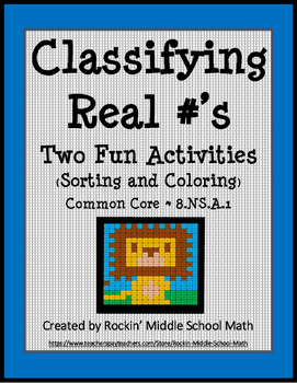 Preview of Real Number Classification: Color Sheet and Sorting Activity