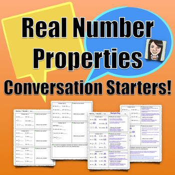 Preview of Real Number Properties Conversation Starters! Helps Students Notice Patterns