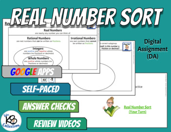 Preview of Real Number Sort  - Digital Assignment