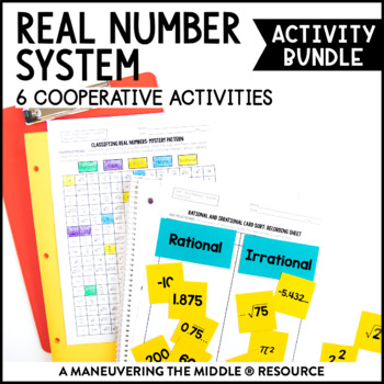 Preview of Real Number System Activity Bundle | Rational, Irrational, and Real Numbers