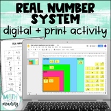 Real Number System Classification Digital and Print Card S