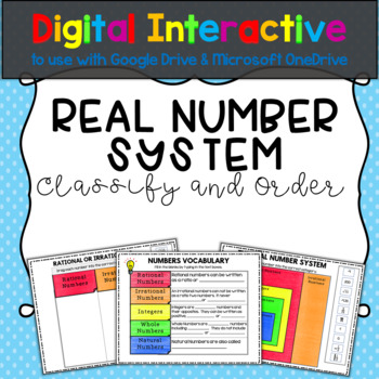 Preview of Real Number System Digital Activity
