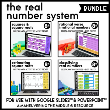 Preview of Real Number System Digital Math Activity Bundle | Google Slides & Forms