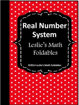 Preview of Real Number System Foldable