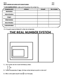 Real Number System Lesson and Work
