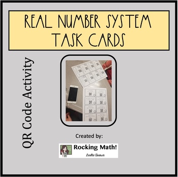 Preview of Real Number System QR Code Task Cards