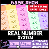 Real Number System Review Game Show - Digital Interactive Game