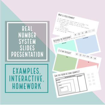 Preview of Real Number System Slideshow Presentation