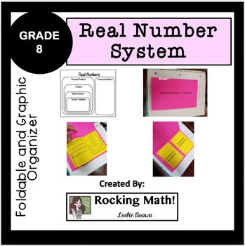 Preview of Real Number System foldable and graphic Organizer