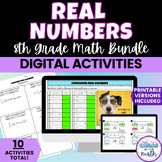Real Numbers Activities BUNDLE Digital and Printable Works