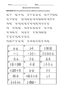 Preview of Real Numbers Cryptogram