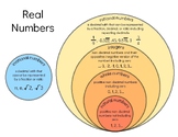 Real Numbers Identifying Charts (Concentric Circles, Flowc