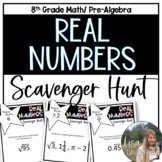 Real Numbers Review- 8th Grade Math Scavenger Hunt