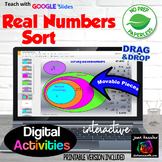 Real Numbers Sort Digital Activity plus PRINTABLE