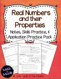 Real Numbers & Their Properties - Notes, Practice, & Appli
