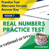 Real Numbers Unit Practice Test