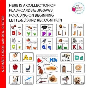 Preview of Real Photo Alphabet Cards: Letter Recognition and Phonics Practice