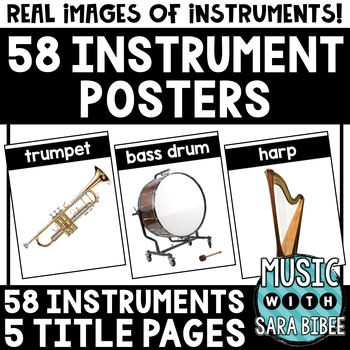 Preview of Real Photo Instrument Posters {58 Instruments}