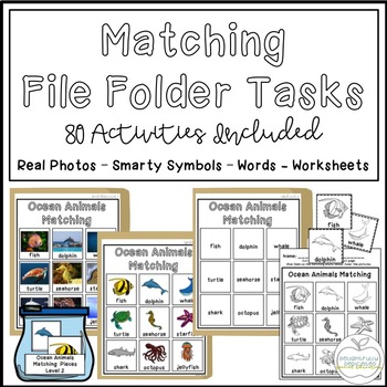 Preview of Real Photo Matching File Folder Activities for Special Education