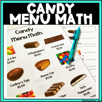 Preview of Real Photo Menu Math - Candy Edition