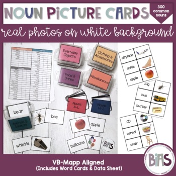 Preview of Real Photo Noun Cards | Picture Cards with Corresponding Words | VB-MAPP Aligned