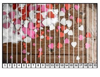 Preview of Real Photo Valentine's Day Number Order Puzzle 1-20