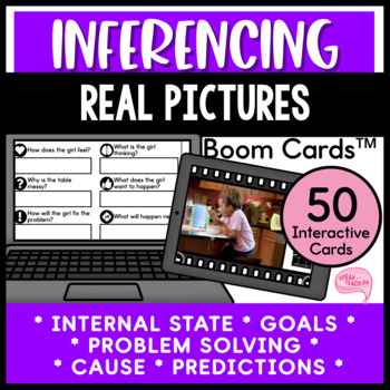 Preview of Real Picture Inferencing for Making Inference No Prep Speech Therapy Boom Cards™