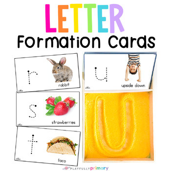 Preview of Alphabet Tracing Cards, Letter Formation Cards for Sand or Salt Writing Tray