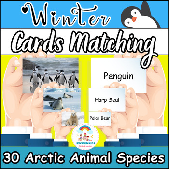 Preview of Real Pictures Arctic Animals - 30 Matching Cards for Polar Winter Creatures