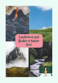 Preview of Real Pictures Landforms and Bodies of Water Sort | Pocket Chart