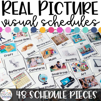 Preview of Real Pictures Visual Schedules for Special Ed - EDITABLE