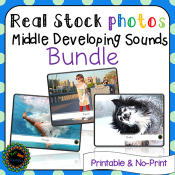 Preview of Real Stock Photos for Middle Developing Sounds.  Articulation of F, V, K, G & J