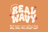 Real Wavy Retro Font, Easy To Create Custom Trendy Curved 