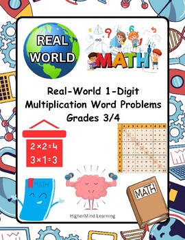 Preview of Real-World 1-Digit Multiplication Word Problems Grades 3 & 4