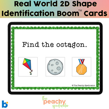 Preview of Real World 2D Shapes Boom Cards (3 Choices)