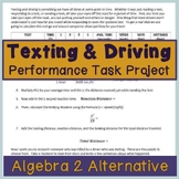 Real World Application - Applied Algebra - Texting and Dri