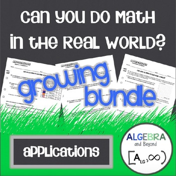 Preview of Real World Applications Bundle - Algebra