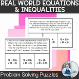 Real World Equations & Inequalities Clip It Up TEKS 8.8b Activity
