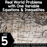 Real World Equations and Inequalities - 8th Grade Math Wor