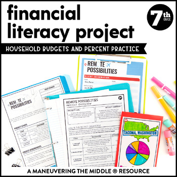 Preview of Real-World Financial Literacy Project | 7th Grade Math PBL | End of Year Project