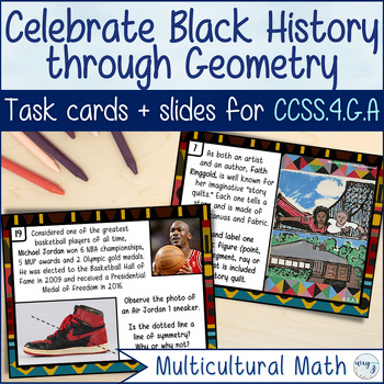Preview of 4th Grade Geometry Practice for CCSS - Real World Math related to Black History
