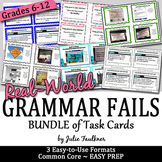 Real-World Grammar Fails Task Cards BUNDLE, FREE UPDATES