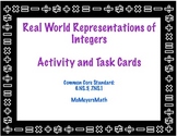 Real World Integer Representation Activity, Task Cards and