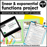 Real-World Linear & Exponential Functions PBL | Algebra En
