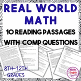 Real World Math Reading Comprehension Passages and Questions