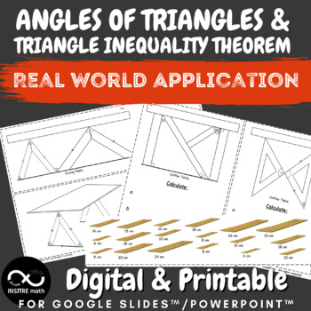 Preview of Real World Math Application Angles Triangles Exterior Angle Triangle Inequality