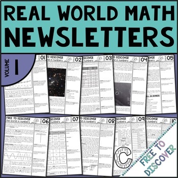 Preview of Real World Math Newsletters | Volume 1