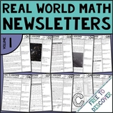 Real World Math Newsletters | Volume 1