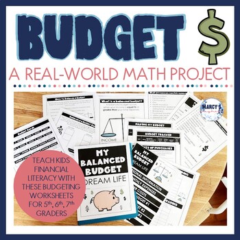 Preview of Real World Math Project, Budgeting worksheet & activity for 5th, 6th, 7th grade